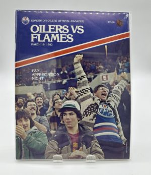 Action Edmonton Oilers Official Program March 19 1982 VS. Flames